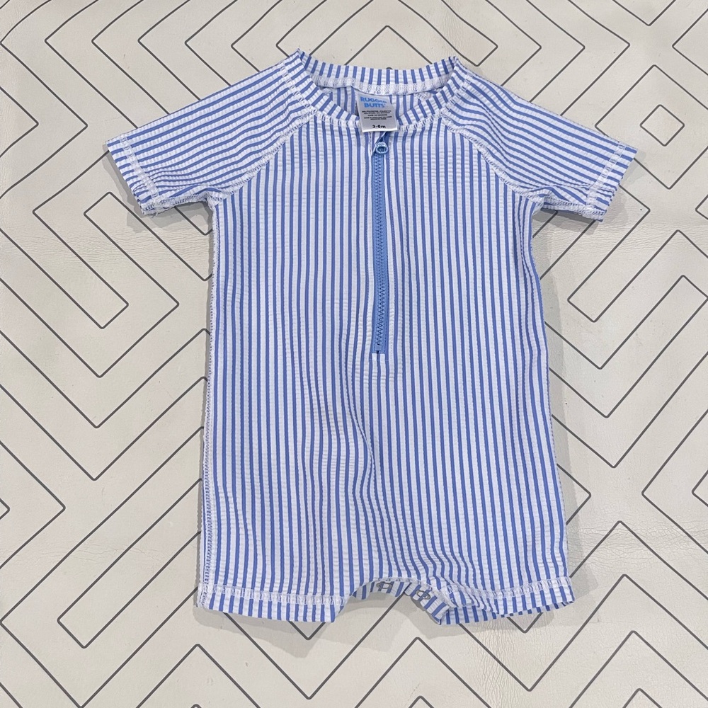 Rugged Butts Striped Seersucker Swimsuit
